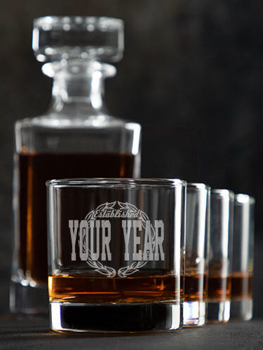 Established : Decanter Rocks Glass Gift Sets - Engraved