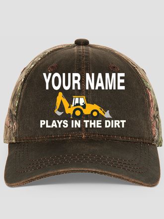 Dirt Shirt - Backhoe : Embroidered 2-Tone Camo Hats