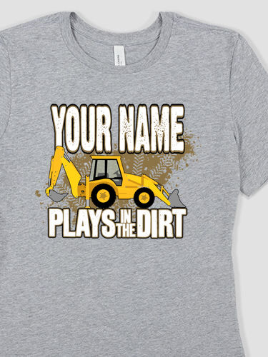 Dirt Shirt - Backhoe : Premium Ladies T-Shirts