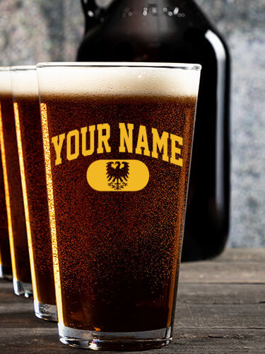 German Varsity : Growler Pint Glass Gift Sets - Color Printed