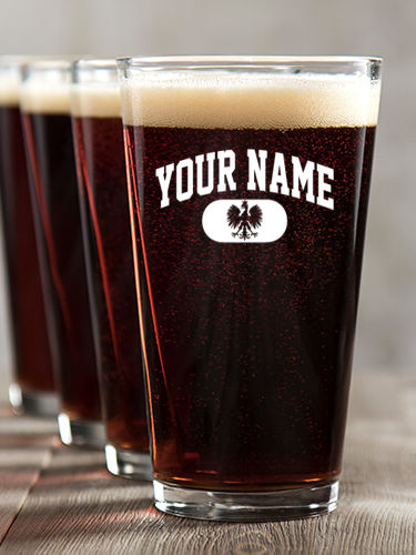 Polish Varsity : Pint Glasses - Color Printed
