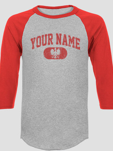 Polish Varsity : Printed Raglan Shirts