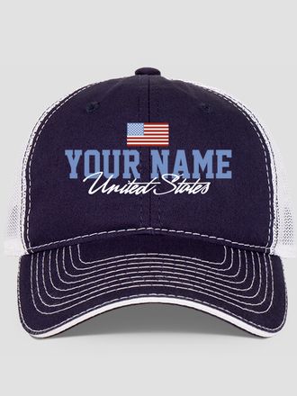 American Flag : Embroidered Trucker Hats