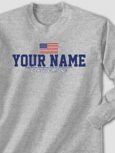 American Flag : Printed Long Sleeves