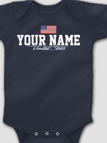 American Flag : Printed Baby Bodysuits