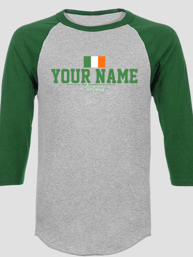 Irish Flag : Printed Raglan Shirts