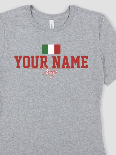 Italian Flag : Premium Ladies T-Shirts