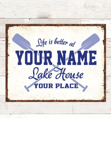 Lake House : Tin Signs