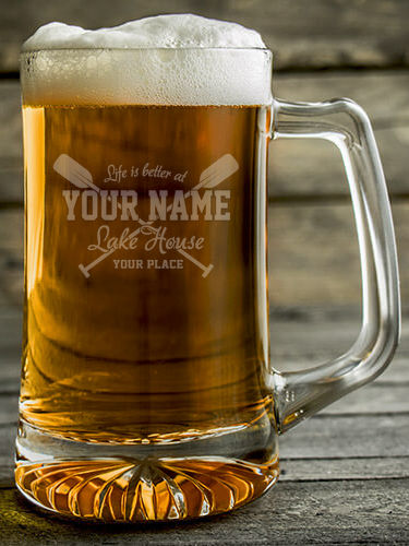 Lake House : Beer Mugs - Engraved
