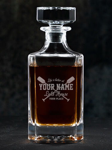 Lake House : Whiskey Decanter - Engraved