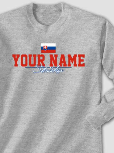 Slovakian Flag : Printed Long Sleeves