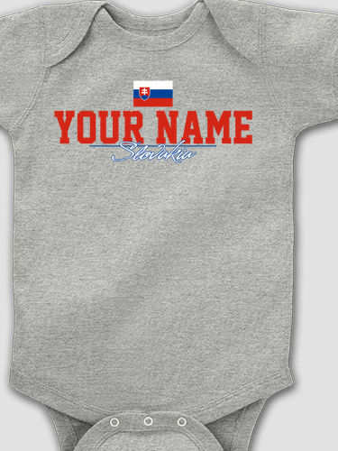 Slovakian Flag : Printed Baby Bodysuits