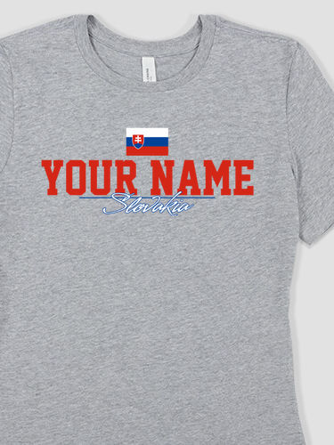 Slovakian Flag : Premium Ladies T-Shirts