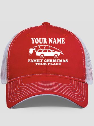 Retro Family Christmas : Embroidered Trucker Hats
