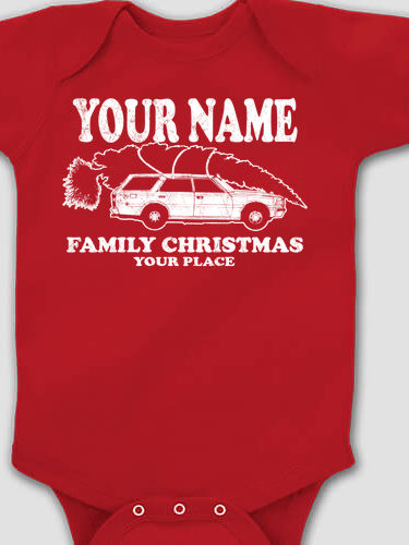 Retro Family Christmas : Printed Baby Bodysuits