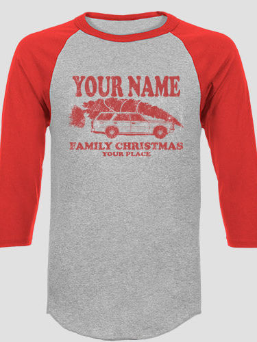 Retro Family Christmas : Printed Raglan Shirts