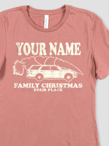 Retro Family Christmas : Premium Ladies T-Shirts