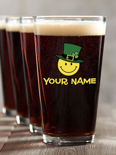 Irish Smiley : Pint Glasses - Color Printed