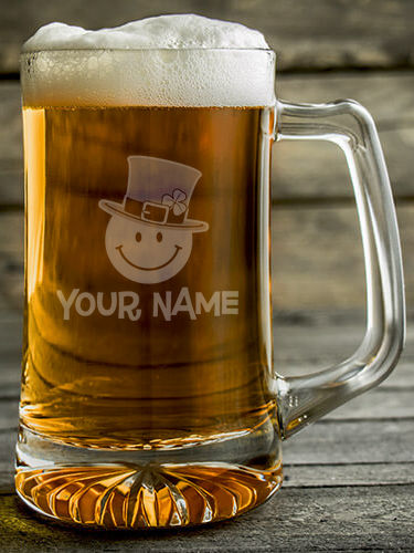 Irish Smiley : Beer Mugs - Engraved