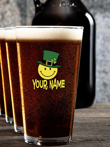 Irish Smiley : Growler Pint Glass Gift Sets - Color Printed