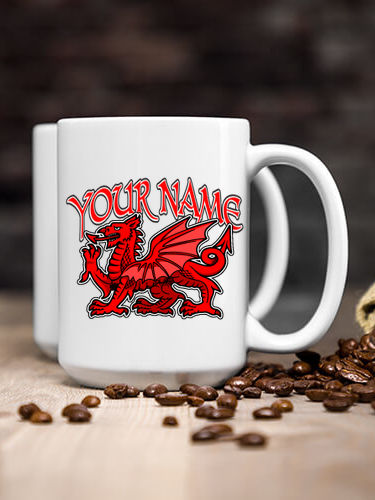 Welsh Dragon : Ceramic Coffee Mugs