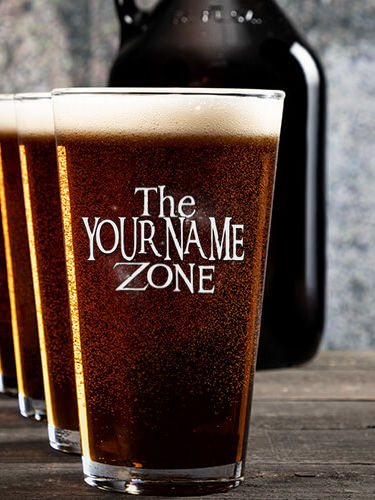 Family Zone : Growler Pint Glass Gift Sets - Color Printed