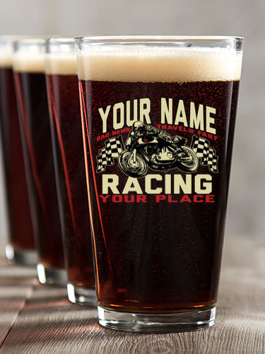 Motorcycle Racing : Pint Glasses - Color Printed