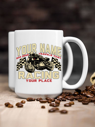 Motorcycle Racing : Ceramic Coffee Mugs