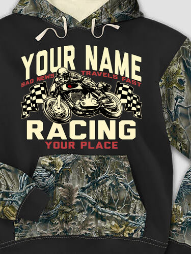 Motorcycle Racing : Printed 2-Tone Camo Hoodies