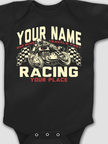 Motorcycle Racing : Printed Baby Bodysuits