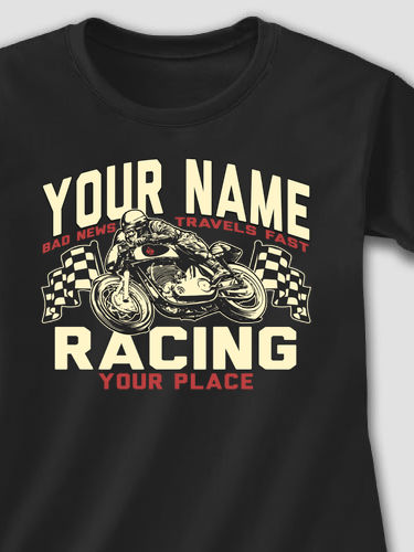 Motorcycle Racing : Adult Ladies Fitted T-Shirt