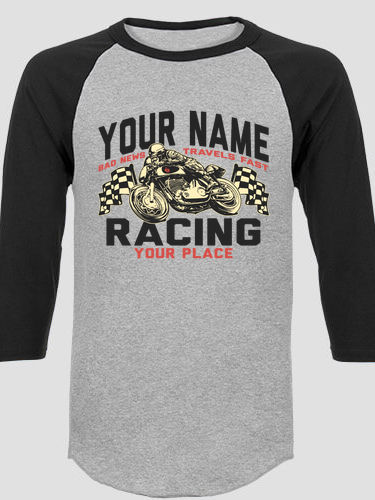 Motorcycle Racing : Printed Raglan Shirts
