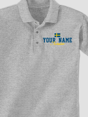 Sweden Flag : Embroidered Polo Shirts