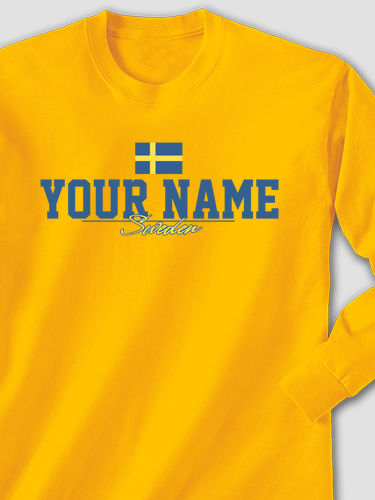 Sweden Flag : Printed Long Sleeves