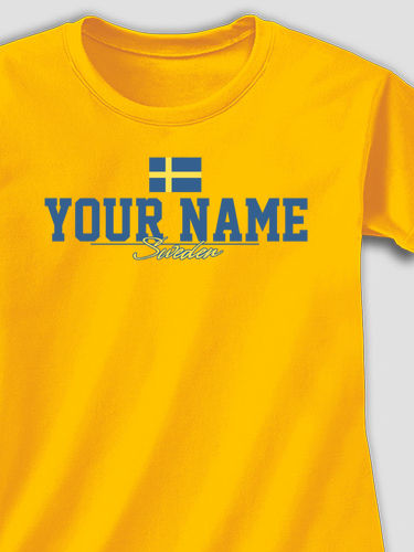 Sweden Flag : Printed T-Shirts