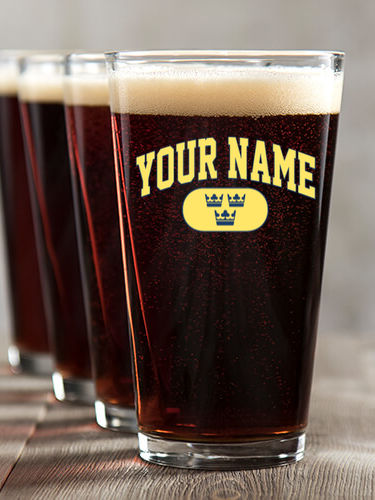 Swedish Varsity : Pint Glasses - Color Printed