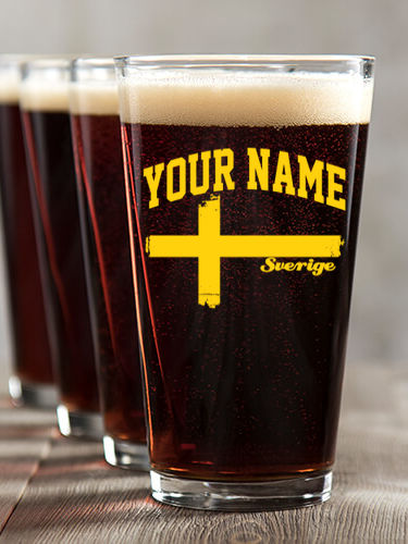 Sweden : Pint Glasses - Color Printed