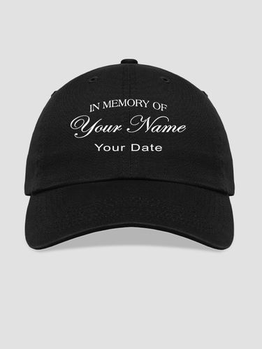 In Memory Of : Embroidered Baseball Hats