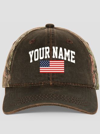 American Varsity : Embroidered 2-Tone Camo Hats