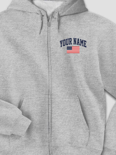 American Varsity : Embroidered Zip Hoodies