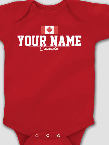 Canadian Flag : Printed Baby Bodysuits