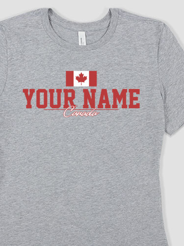 Canadian Flag : Premium Ladies T-Shirts