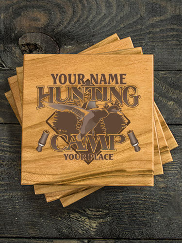 Duck Hunting Camp : Coasters - Engraved