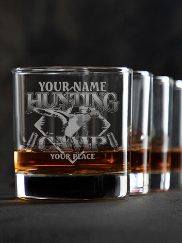 Duck Hunting Camp : Rocks Glasses - Engraved