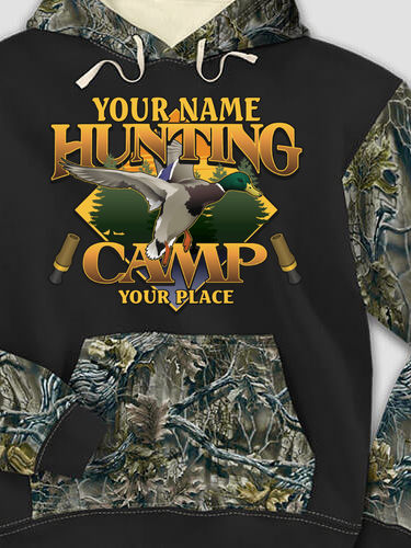 Duck Hunting Camp : Printed 2-Tone Camo Hoodies