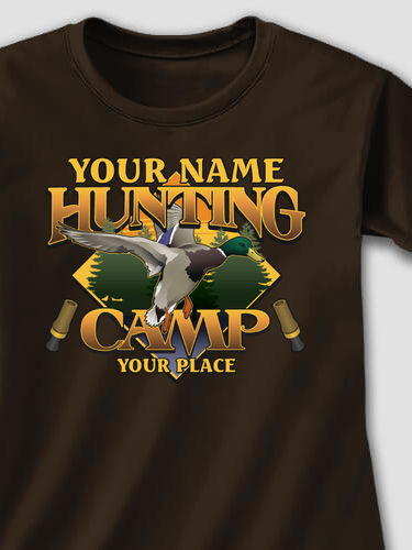 Duck Hunting Camp : Adult Ladies Fitted T-Shirt
