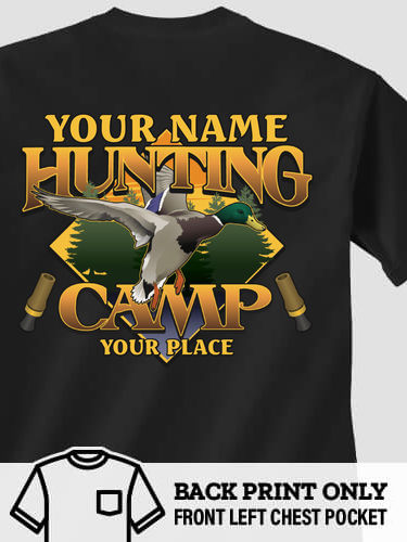 Duck Hunting Camp : Printed Pocket T-Shirts