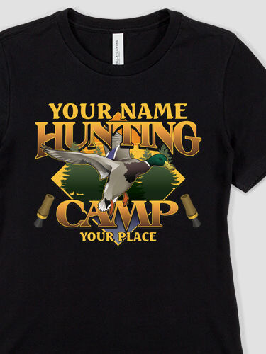 Duck Hunting Camp : Premium Ladies T-Shirts