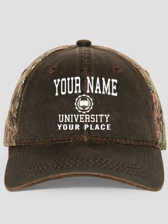 Vintage University : Embroidered 2-Tone Camo Hats
