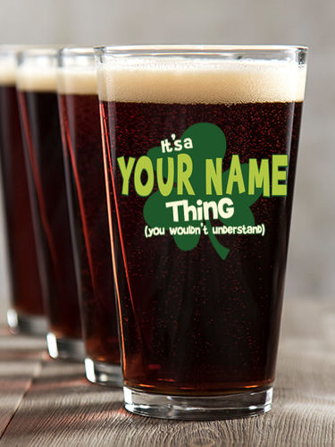 Irish Thing : Pint Glasses - Color Printed